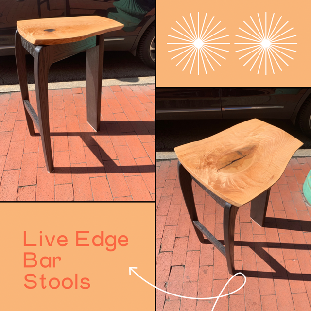 Live edge 2024 bar stools